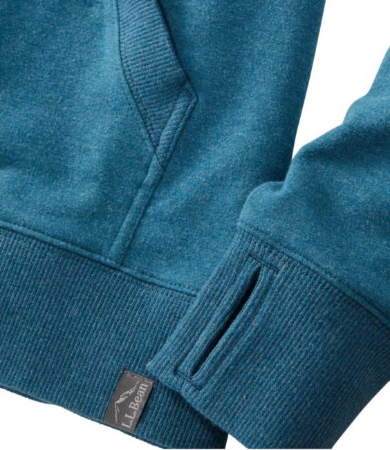 LLBean Cozy Camp Hoodie Women J46J4869 Clothing Sea Green Heather Logo