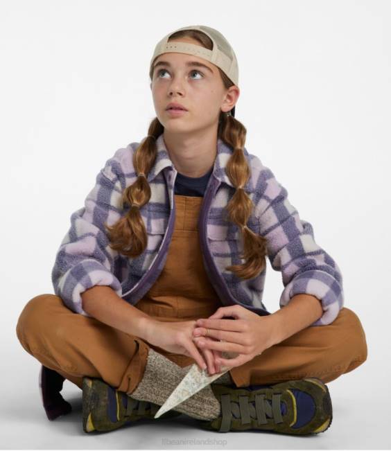 LLBean Cozy Fleece Shirt Jacket Kids J46J3071 Clothing Ochre