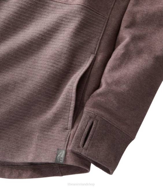 LLBean Cozy Mixed-Knit Pullover Women J46J2975 Clothing Smoky Mauve Heather