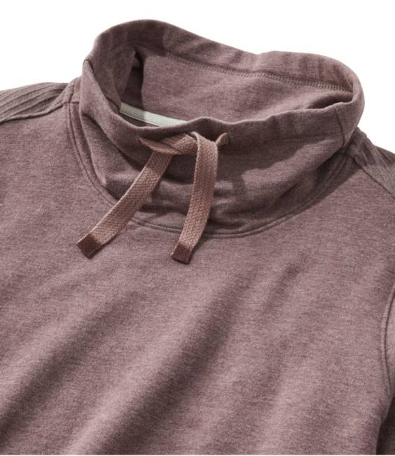 LLBean Cozy Mixed-Knit Pullover Women J46J6895 Clothing Ember Heather