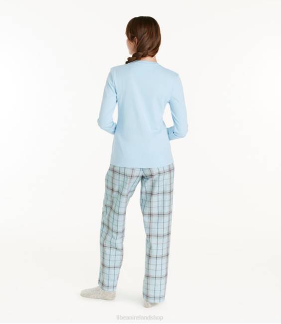 LLBean Cozy PJ Set Women J46J3004 Clothing Bright Navy/Sea Pine Plaid