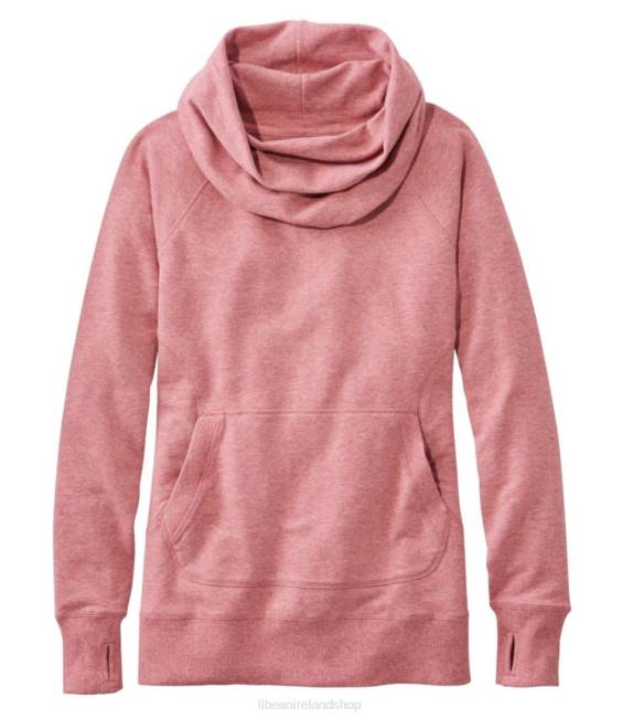 LLBean Cozy Pullover Women J46J2988 Clothing Dark Plum Rose Heather