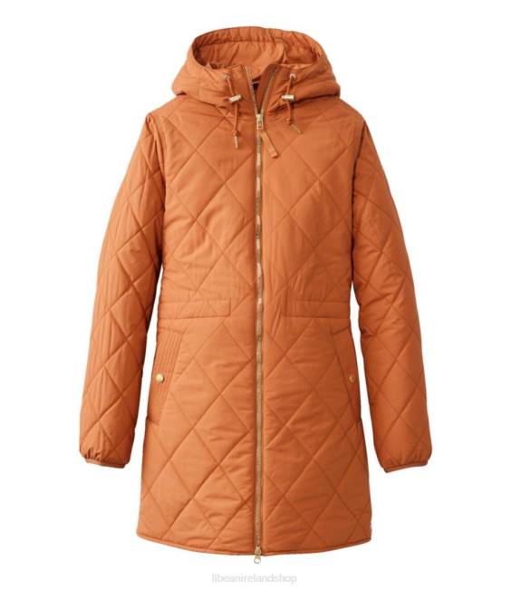 LLBean Cozy Quilted Coat Women J46J3609 Outerwear Adobe