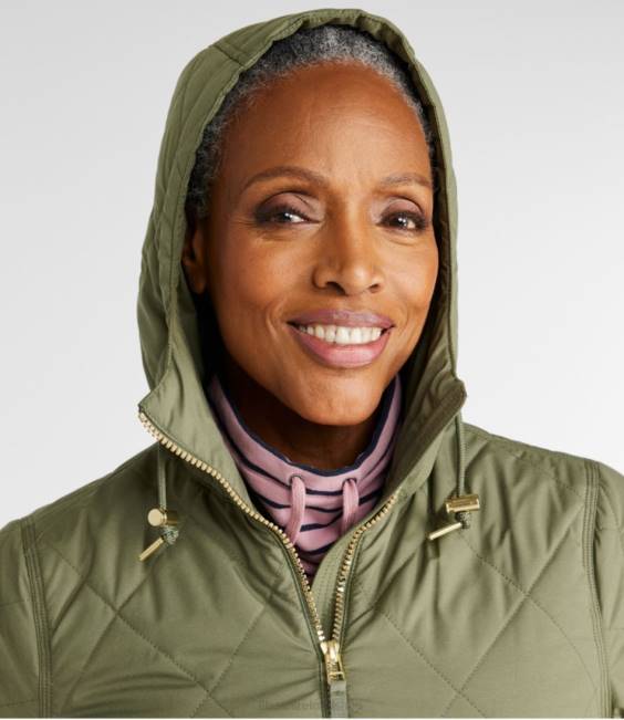 LLBean Cozy Quilted Coat Women J46J3609 Outerwear Adobe