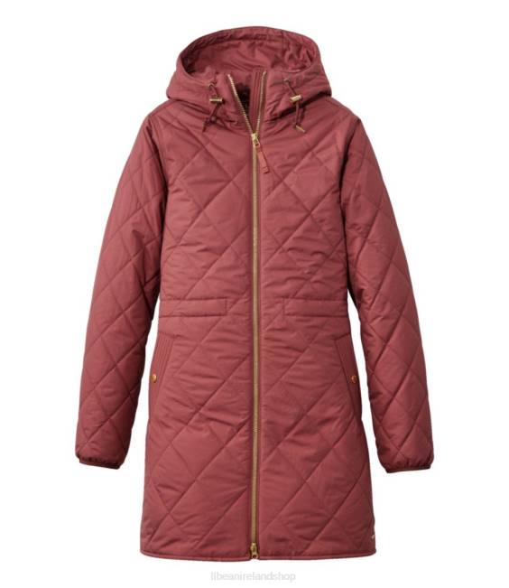 LLBean Cozy Quilted Coat Women J46J6671 Outerwear Rosewood