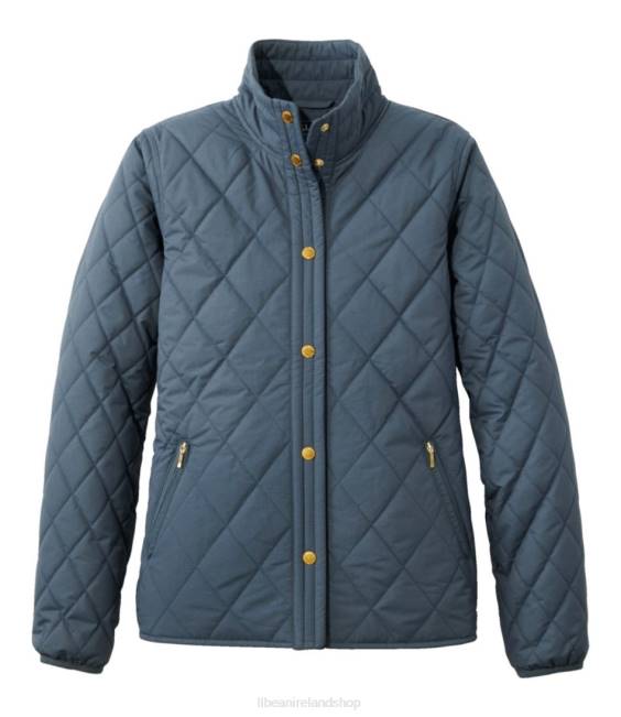 LLBean Cozy Quilted Jacket Women J46J3604 Outerwear Rangeley Blue