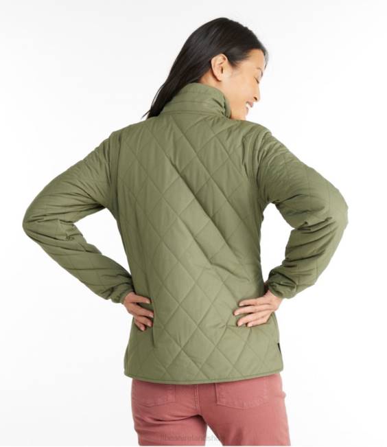 LLBean Cozy Quilted Jacket Women J46J6667 Outerwear Bleached Canvas