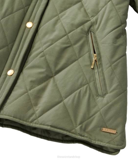 LLBean Cozy Quilted Jacket Women J46J6667 Outerwear Bleached Canvas