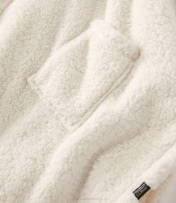 LLBean Cozy Sherpa Wearable Throw Unisex J46J5494 Bedding Cream