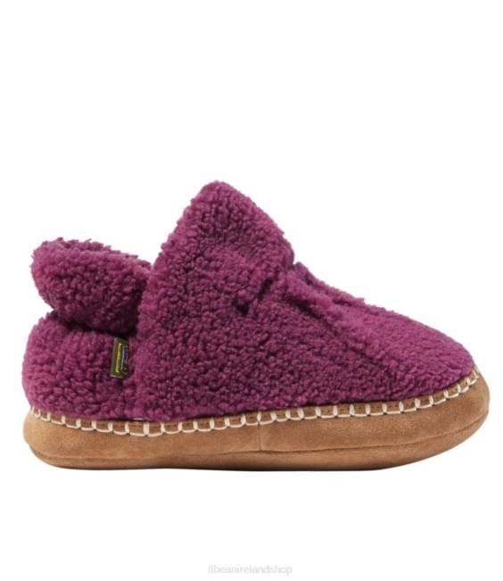 LLBean Cozy Slipper Booties Kids J46J1107 Footwear Plum Grape