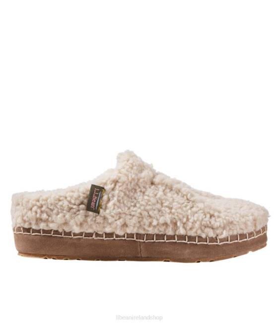 LLBean Cozy Slipper Slides Women J46J5180 Footwear Natural/Bright Navy