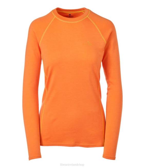 LLBean Cresta Midweight 250 Crew Top Women J46J6646 Clothing Papaya
