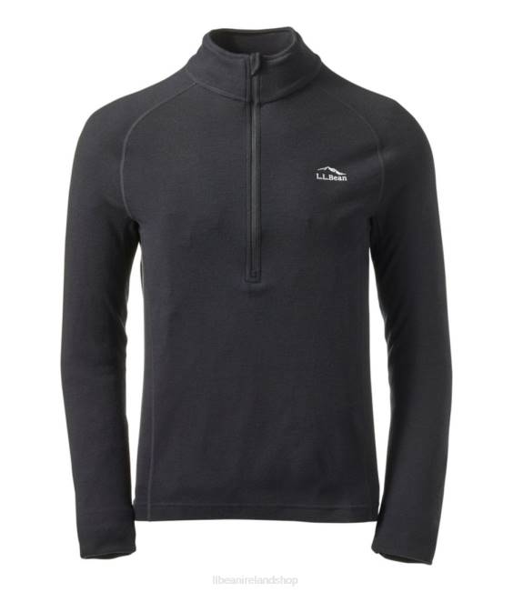 LLBean Cresta Midweight 250 Quarter-Zip Top Men J46J551 Clothing Dark Black