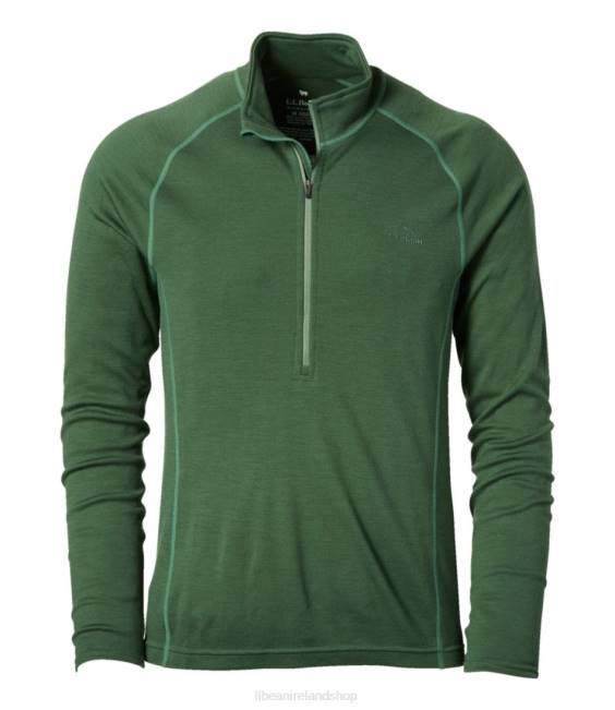 LLBean Cresta Midweight 250 Quarter-Zip Top Men J46J6619 Clothing Rain Forest