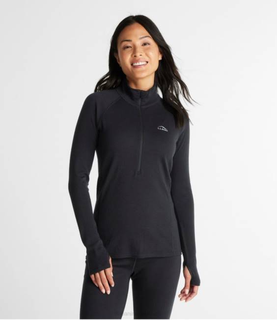 LLBean Cresta Midweight 250 T-Zip Top Women J46J6650 Clothing Papaya