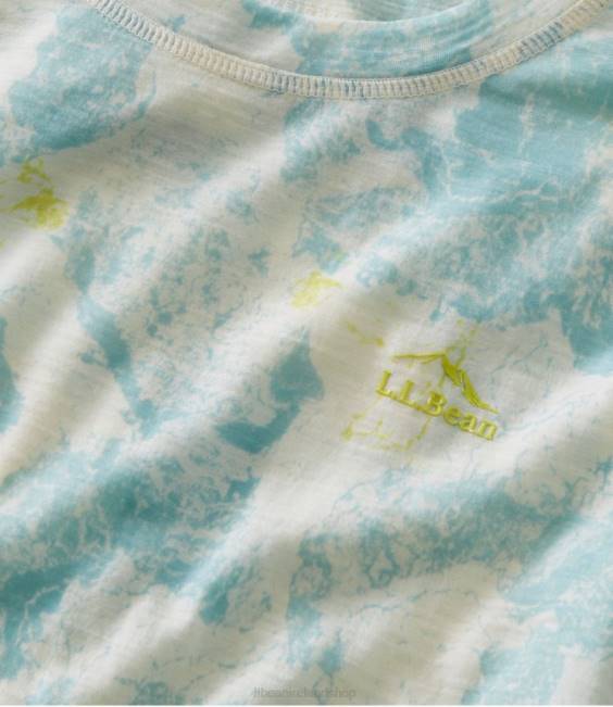 LLBean Cresta Utralight 150 Crew Top Women J46J160 Clothing Sea Salt Camo