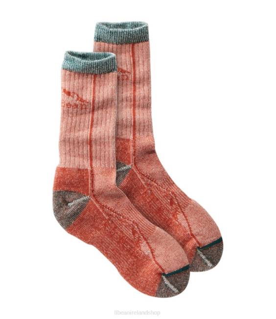 LLBean Cresta Wool Lightweight Hiking Socks Men J46J3772 Accessories Burnt Sienna