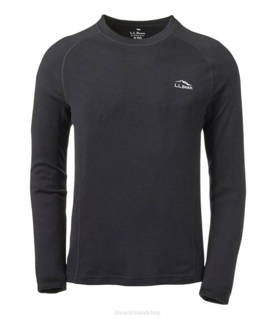 LLBean Cresta Wool Midweight 250 Crew Top Men J46J716 Clothing Dark Black