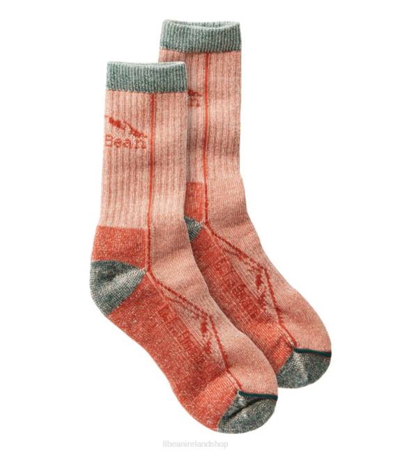 LLBean Cresta Wool Midweight Hiking Socks Men J46J4815 Accessories Burnt Sienna