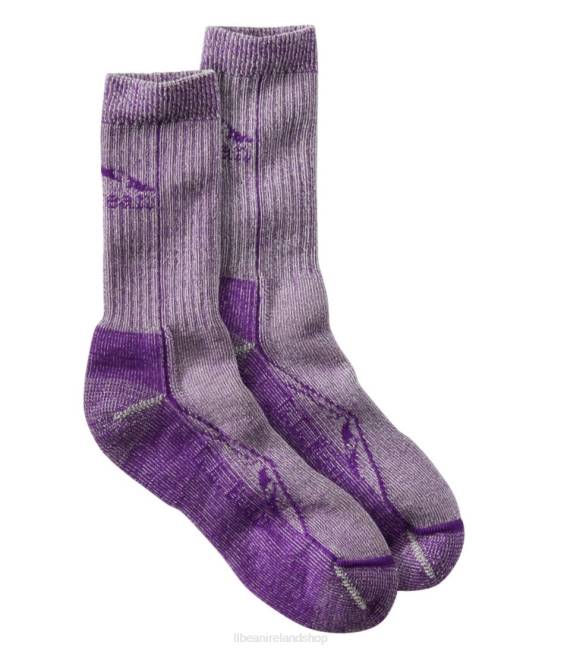 LLBean Cresta Wool Midweight Hiking Socks Men J46J5846 Accessories Lilac