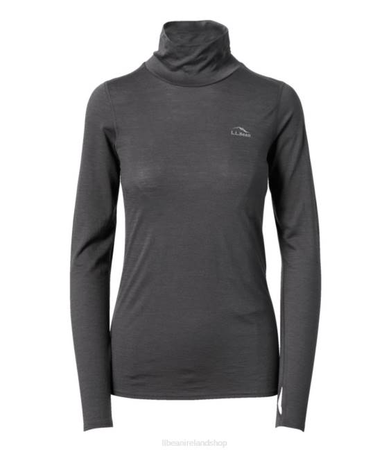 LLBean Cresta Wool Ultralight 150 Turtleneck Women J46J4981 Clothing Alloy Gray