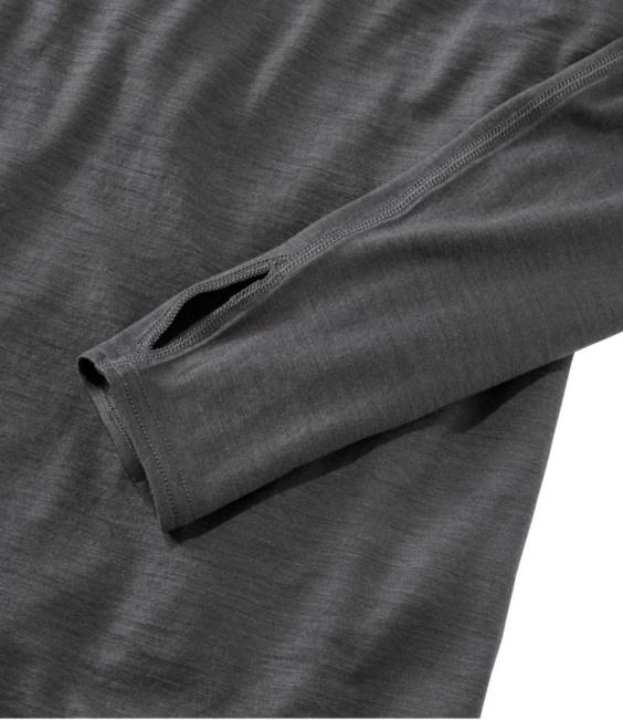 LLBean Cresta Wool Ultralight 150 Turtleneck Women J46J4981 Clothing Alloy Gray