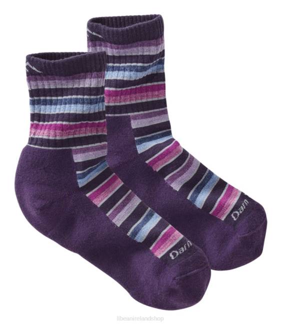 LLBean Darn Tough Decade Stripe Hiking Socks Women J46J565 Accessories Blackberry