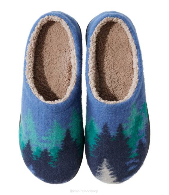 LLBean Daybreak Scuffs Women J46J5148 Footwear Rustic Blue/Ombre Trees