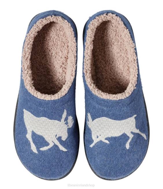 LLBean Daybreak Scuffs Women J46J6084 Footwear Rustic Blue/Moose Charge