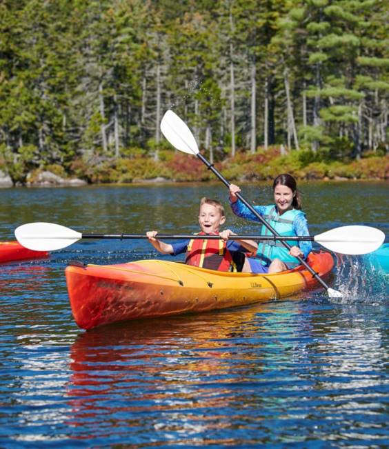 LLBean Deluxe Kayak Paddle 230 cm Unisex J46J1365 Water Sports Mango Fade