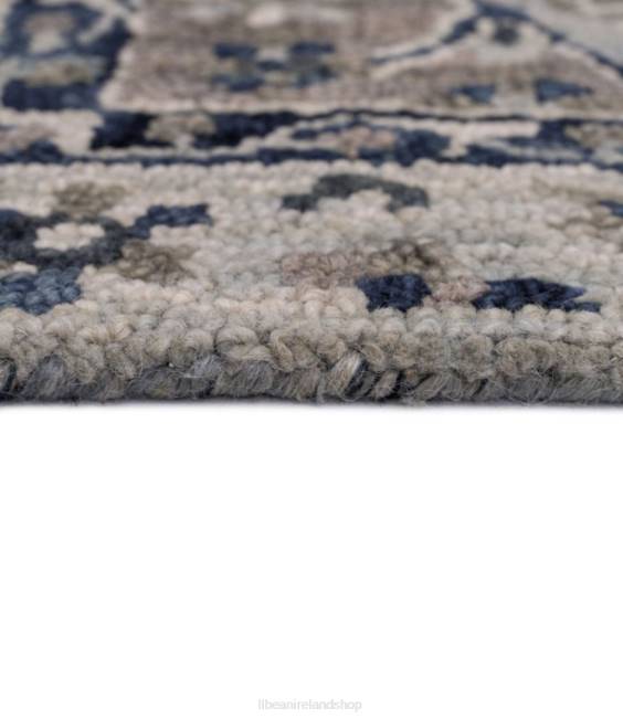 LLBean Diamond Floral Wool Tufted Rug Unisex J46J2869 Home Goods Ink