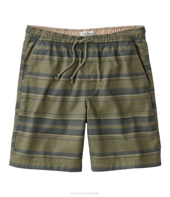 LLBean Dock Shorts Men J46J3324 Clothing Deep Olive Stripe