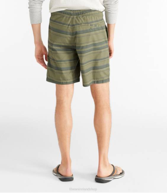 LLBean Dock Shorts Men J46J3324 Clothing Deep Olive Stripe
