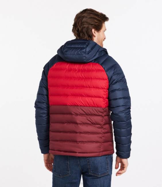 LLBean Down Hooded Jacket Men J46J3678 Outerwear Marine Blue/Nautical Navy