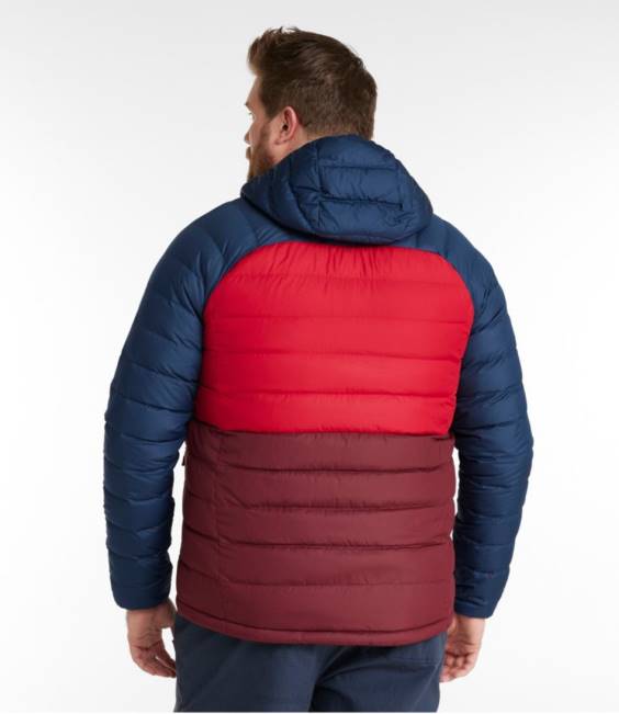 LLBean Down Hooded Jacket Men J46J3678 Outerwear Marine Blue/Nautical Navy