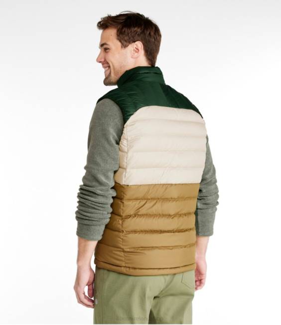 LLBean Down Vest Men J46J639 Outerwear Fatigue Green/Deep Balsam