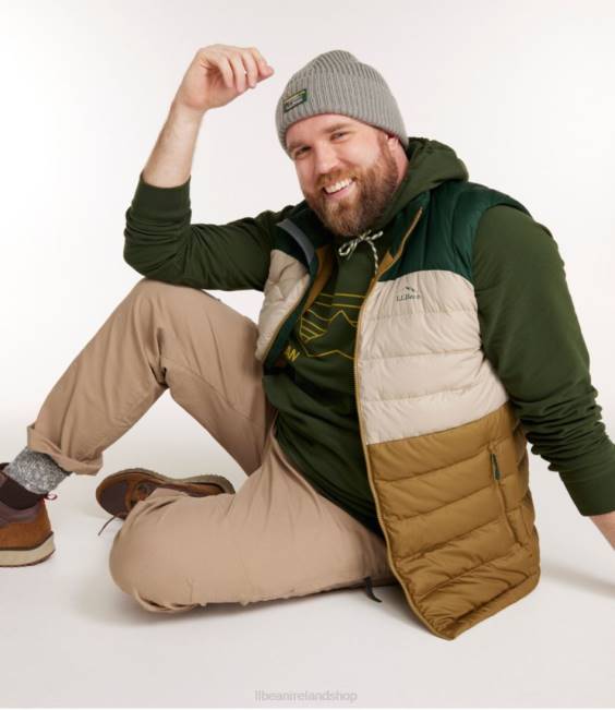 LLBean Down Vest Men J46J639 Outerwear Fatigue Green/Deep Balsam