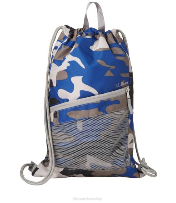 LLBean Drawstring Cinch Pack Unisex J46J5476 Accessories Ocean Blue Camo
