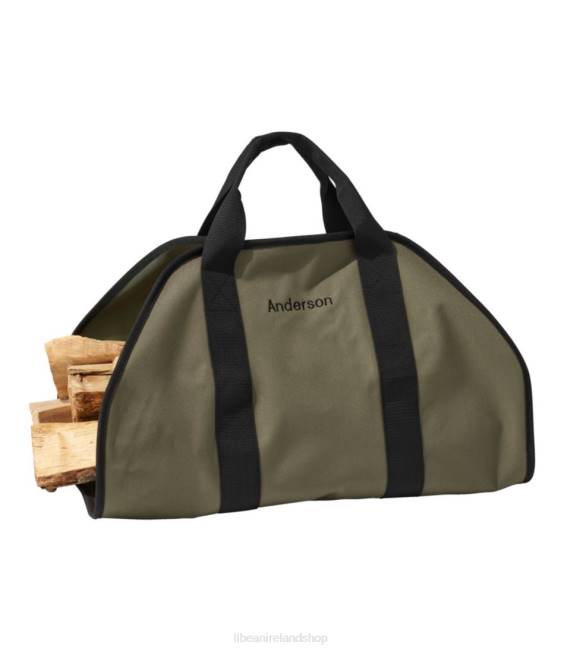 LLBean Dura-Tough Sling Log Carrier Unisex J46J4500 Home Decor Dusty Olive