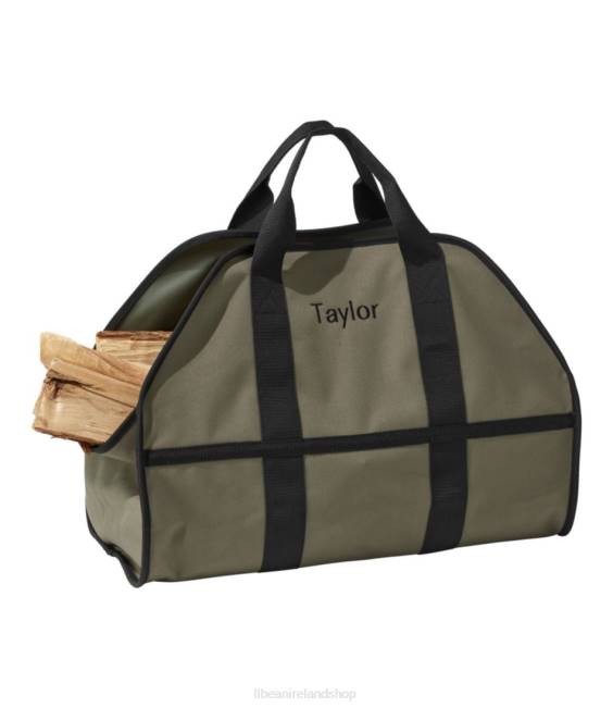 LLBean Dura-Tough Standing Log Carrier Unisex J46J4465 Home Decor Dusty Olive