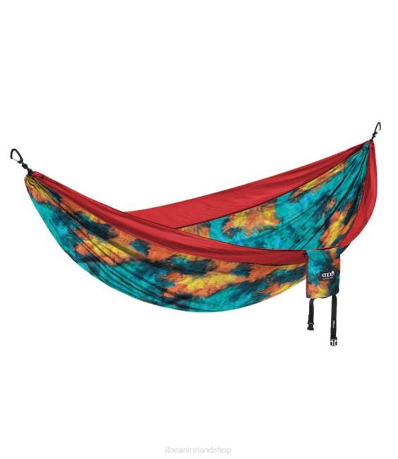 LLBean ENO DoubleNest Hammock Print Unisex J46J5315 Camping Furniture Tie Dye/Red