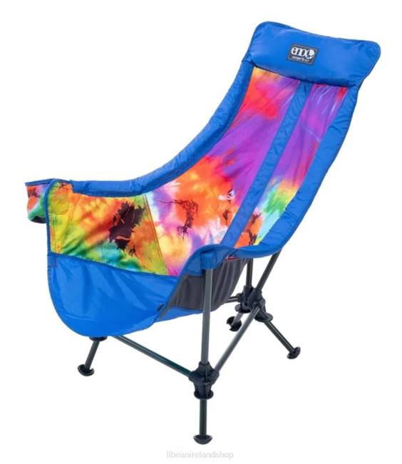 LLBean ENO Lounger DL Chair Print Unisex J46J1649 Camping Furniture Tie Dye/Royal