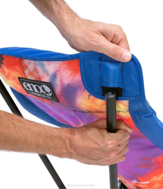 LLBean ENO Lounger DL Chair Print Unisex J46J1649 Camping Furniture Tie Dye/Royal