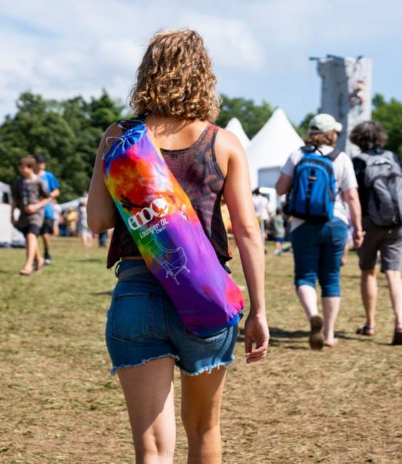 LLBean ENO Lounger DL Chair Print Unisex J46J1649 Camping Furniture Tie Dye/Royal