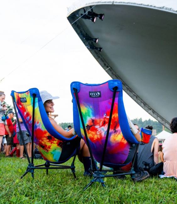 LLBean ENO Lounger DL Chair Print Unisex J46J1649 Camping Furniture Tie Dye/Royal