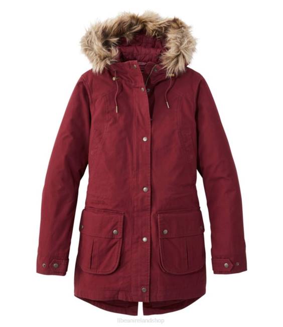 LLBean East End Parka Women J46J925 Outerwear Burgundy