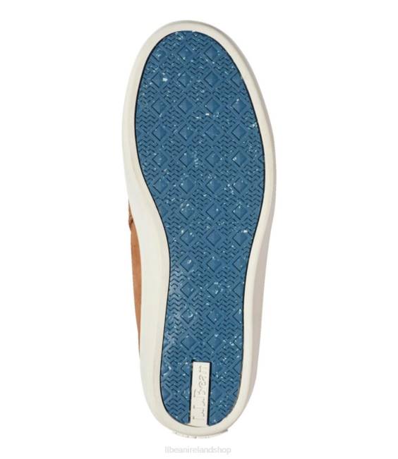 LLBean Eco Bay Leather Slip-Ons Women J46J3753 Footwear Light Coffee/Slate Blue