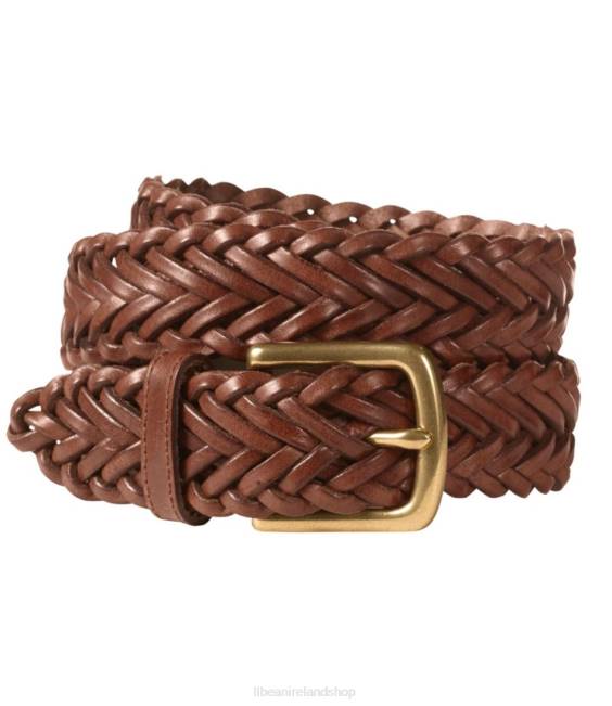 LLBean Essential Braided Leather Belt Men J46J338 Accessories Brown