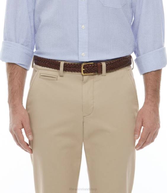 LLBean Essential Braided Leather Belt Men J46J338 Accessories Brown