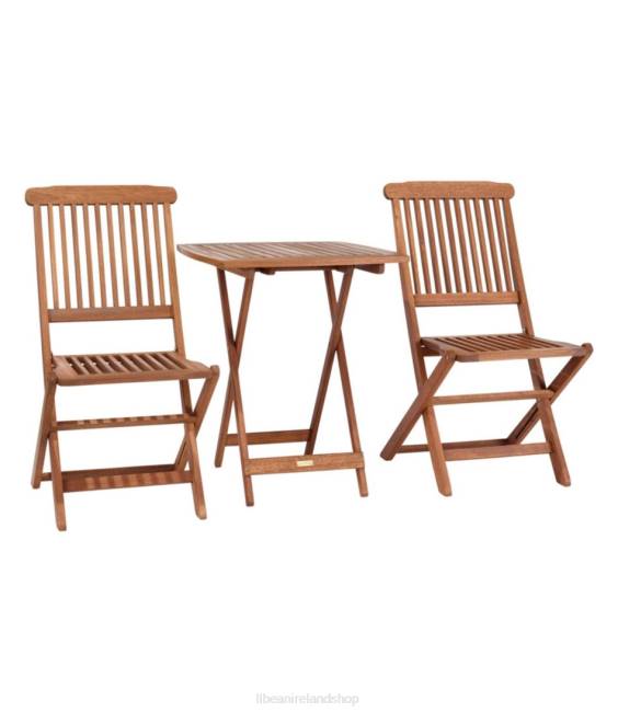 LLBean Eucalyptus 3-Piece Bistro Set Unisex J46J2811 Backyard  Patio Natural